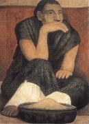 Diego Rivera The woman sale powder painting